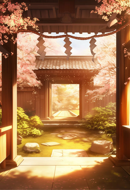 Serenity of the Sakura Temple