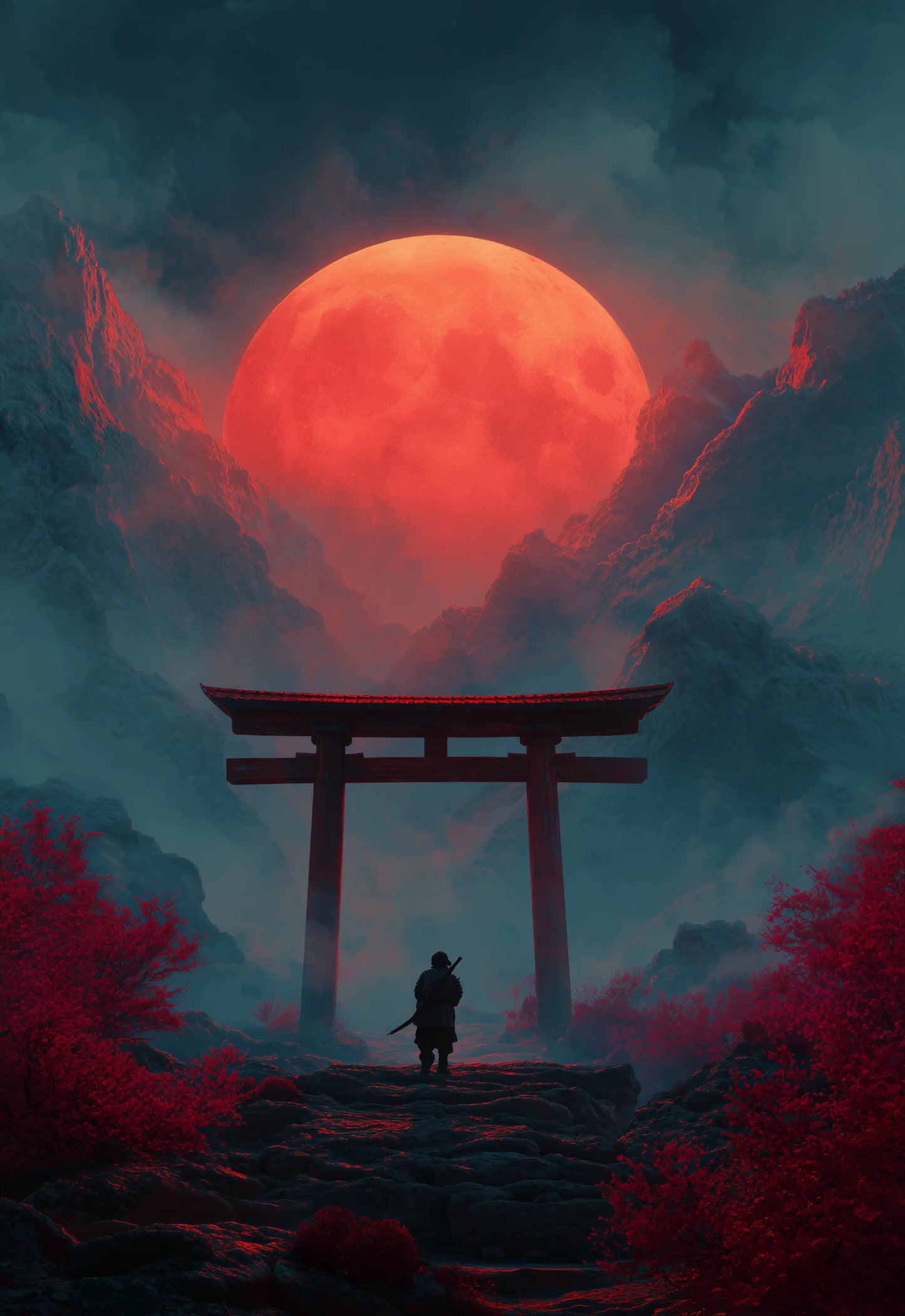 Moon Over Torii